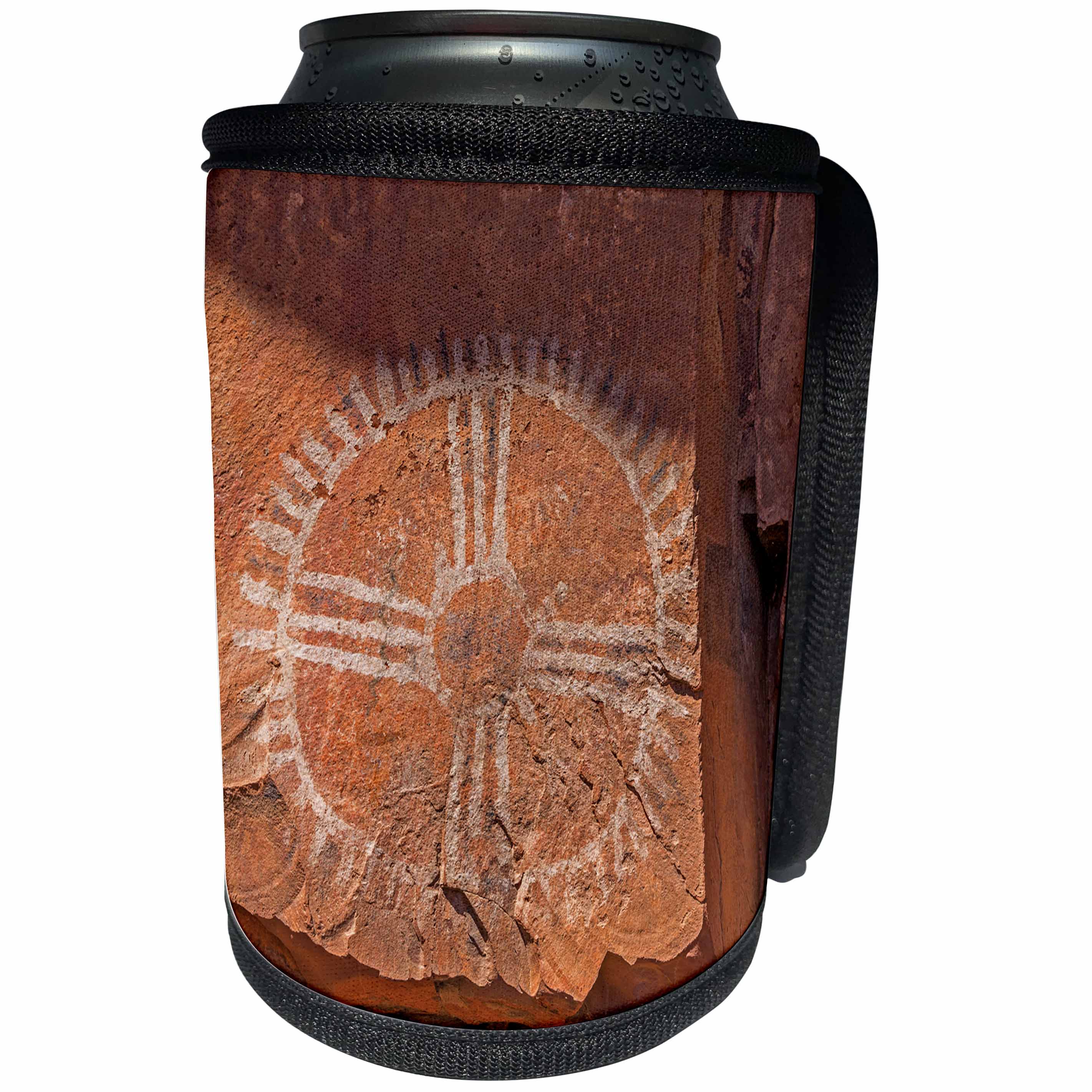 3dRose Danita Delimont - Artwork - Arizona, Palatki Heritage Site, Roasting Pit site, Pictograph rock art - Can Cooler Bottle Wrap (cc_258710)