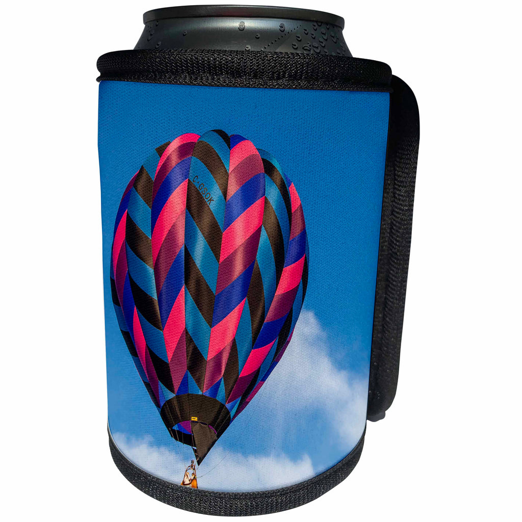 3dRose Danita Delimont - hot air balloons - Lake Havasu Balloon Festival. Soaring at the Balloon Field - Can Cooler Bottle Wrap (cc_258743)
