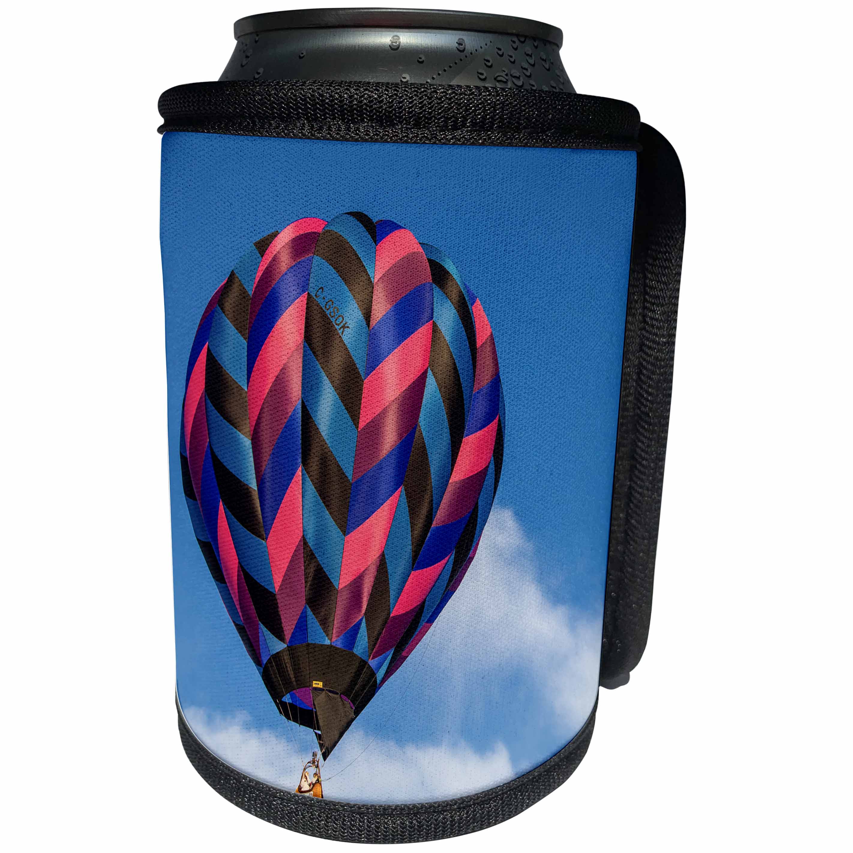 3dRose Danita Delimont - hot air balloons - Lake Havasu Balloon Festival. Soaring at the Balloon Field - Can Cooler Bottle Wrap (cc_258743)