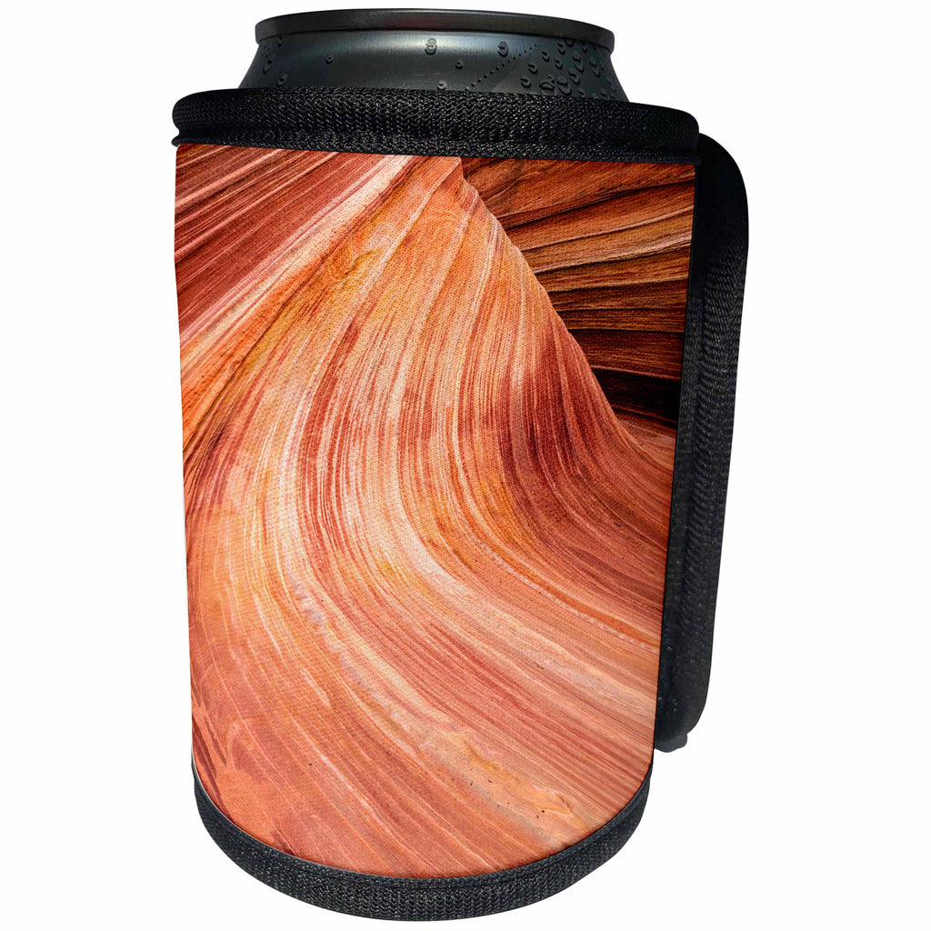 3dRose Danita Delimont - Abstracts - The Wave rock formation, Paria-Vermilion Cliffs Wilderness, Arizona - Can Cooler Bottle Wrap (cc_258754)
