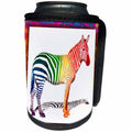 3dRose Susan Brown Designs Animal Themes - Zebra in Colors - Can Cooler Bottle Wrap (cc_25879)