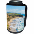 3dRose Danita Delimont - Beaches - Cliffside beach with waves sand at Half Moon Bay, California - Can Cooler Bottle Wrap (cc_258796)