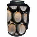 3dRose Danita Delimont - Winery - Barrels of wine stacked in rows, Sonoma Valley, California - Can Cooler Bottle Wrap (cc_258801)