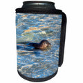 3dRose Danita Delimont - Seals - USA, California, La Jolla. Baby harbor seal in water. - Can Cooler Bottle Wrap (cc_258830)