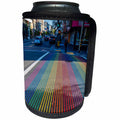 3dRose Danita Delimont - Cities - Rainbow street crossing, Castro District, San Francisco, California - Can Cooler Bottle Wrap (cc_258854)