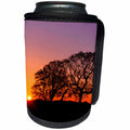 3dRose Danita Delimont - Sunrises - California, Coast Range Mountains, Sunrise silhouettes oak trees. - Can Cooler Bottle Wrap (cc_258885)