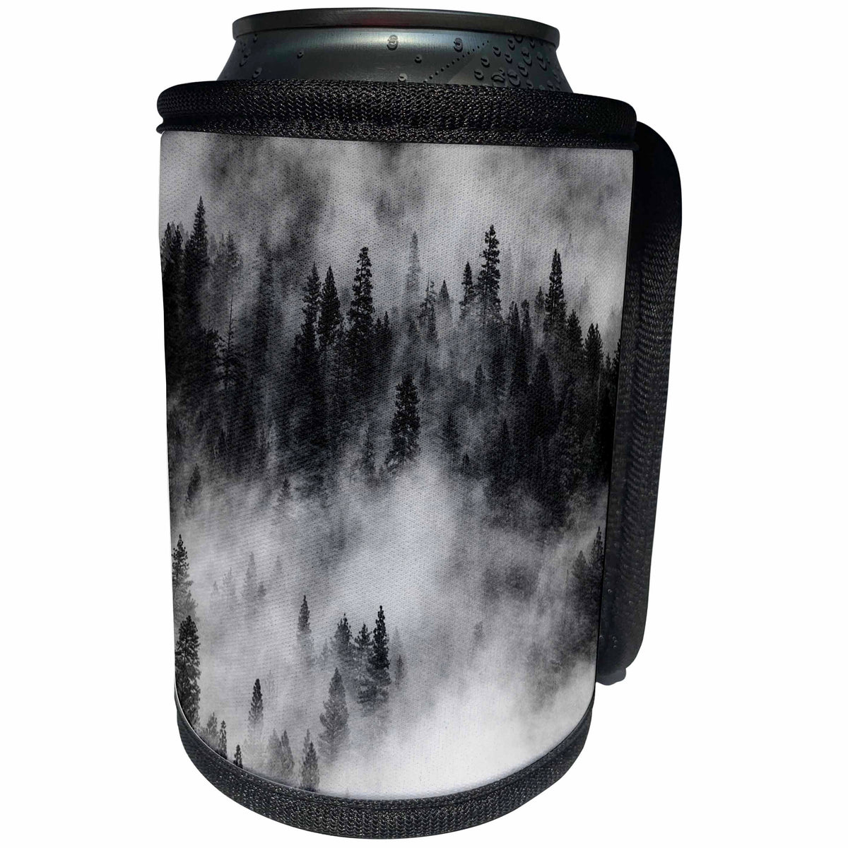 3dRose Danita Delimont - Trees - Usa, California. Yosemite NP. Pine forests with swirling mist - Can Cooler Bottle Wrap (cc_258928)