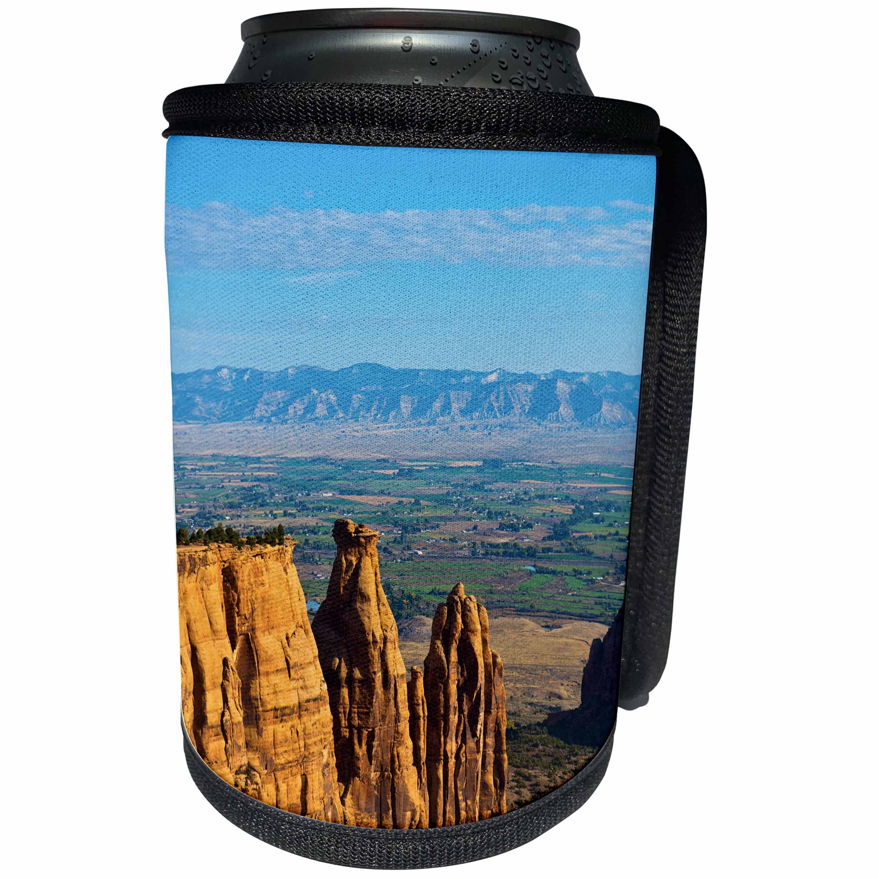 3dRose Danita Delimont - Mountain - USA, Colorado, Fruita, Grand Junction, Vistas along Rim Rock Drive. - Can Cooler Bottle Wrap (cc_259063)