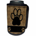 3dRose Doreen Erhardt Animal Print Collection - Cheetah Print Paw - Can Cooler Bottle Wrap (cc_25907)