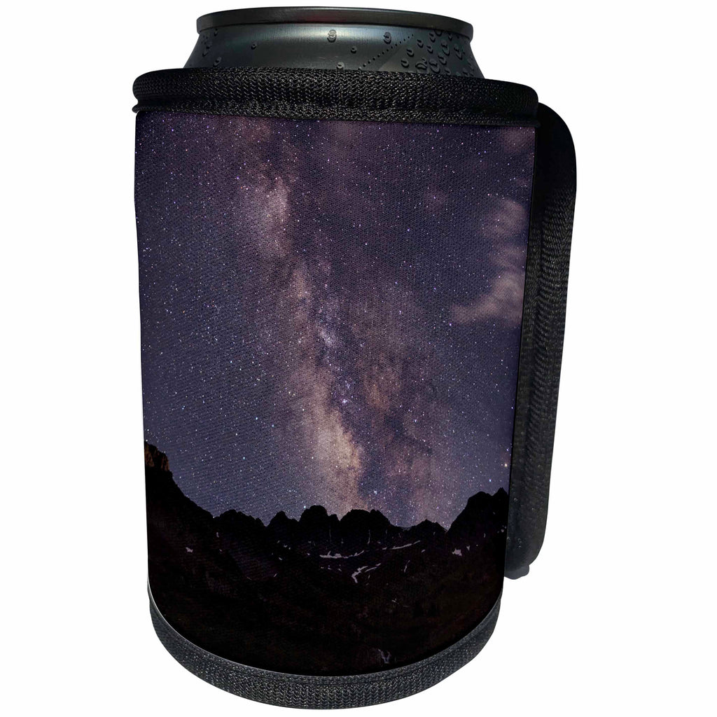 3dRose Danita Delimont - Stars - USA, Colorado, San Juan Mountains. Milky Way and mountain silhouette. - Can Cooler Bottle Wrap (cc_259085)