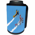 3dRose Danita Delimont - Aircraft - USA, Colorado, Dillon. Biplanes make smoke at air show. - Can Cooler Bottle Wrap (cc_259098)
