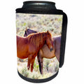 3dRose Danita Delimont - Horses - USA, Colorado, Sand Wash Basin. Close-up of wild horses. - Can Cooler Bottle Wrap (cc_259099)