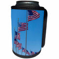 3dRose Danita Delimont - Flags - Flags by Washington Monument, Washington DC, Usa - Can Cooler Bottle Wrap (cc_259157)