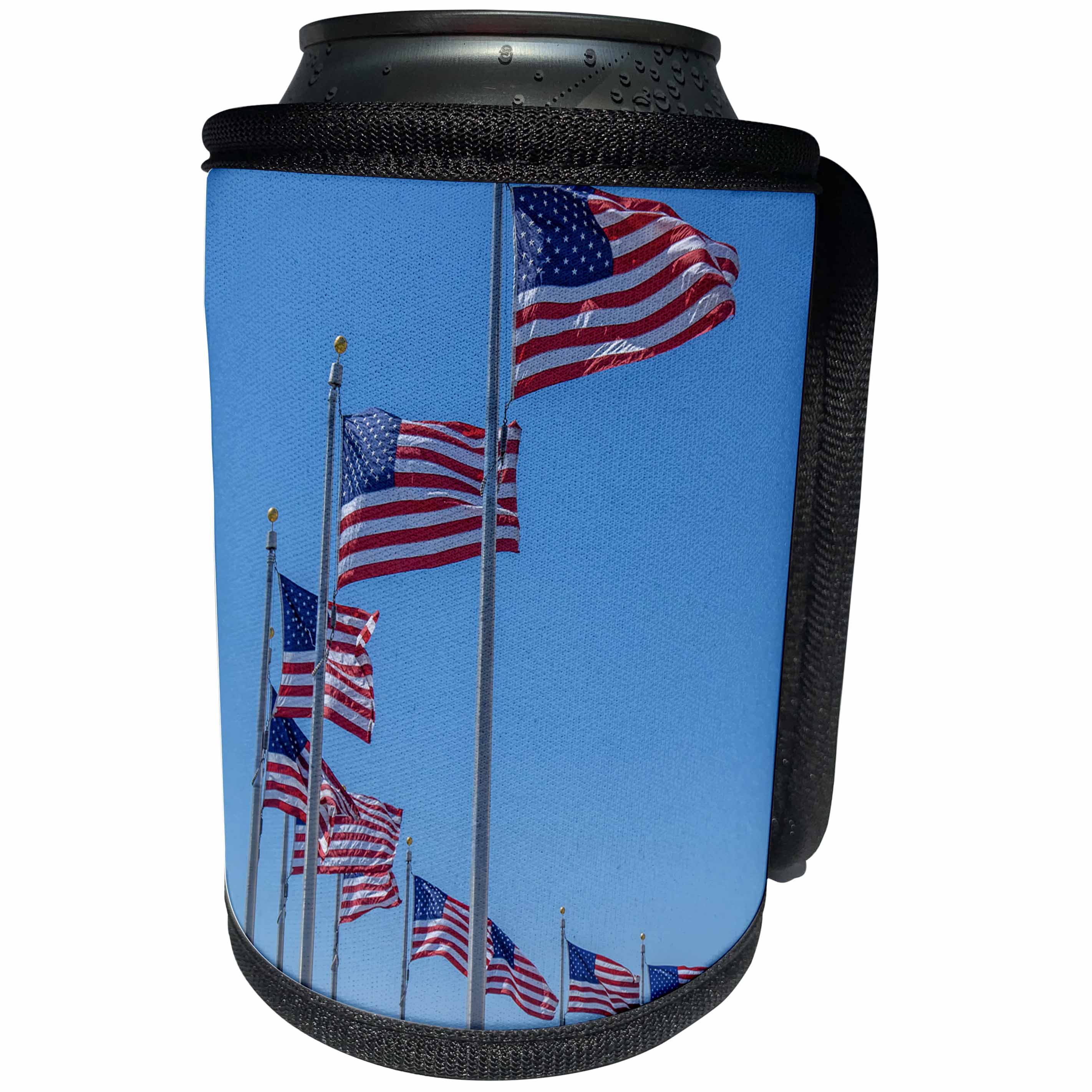 3dRose Danita Delimont - Flags - Flags by Washington Monument, Washington DC, Usa - Can Cooler Bottle Wrap (cc_259157)
