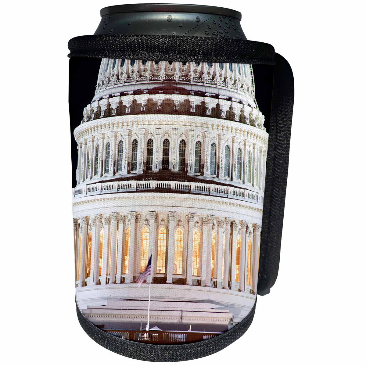 3dRose Danita Delimont - Washington DC - Close up of the US Capitol buildings dome, Washington DC - Can Cooler Bottle Wrap (cc_259160)