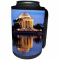 3dRose Danita Delimont - Washington DC - Jefferson Memorial and Tidal Basin with reflection, Washington DC - Can Cooler Bottle Wrap (cc_259162)