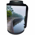 3dRose Danita Delimont - Bridges - Boardwalk curves into the foggy distance, Robinson Preserve, Florida - Can Cooler Bottle Wrap (cc_259185)