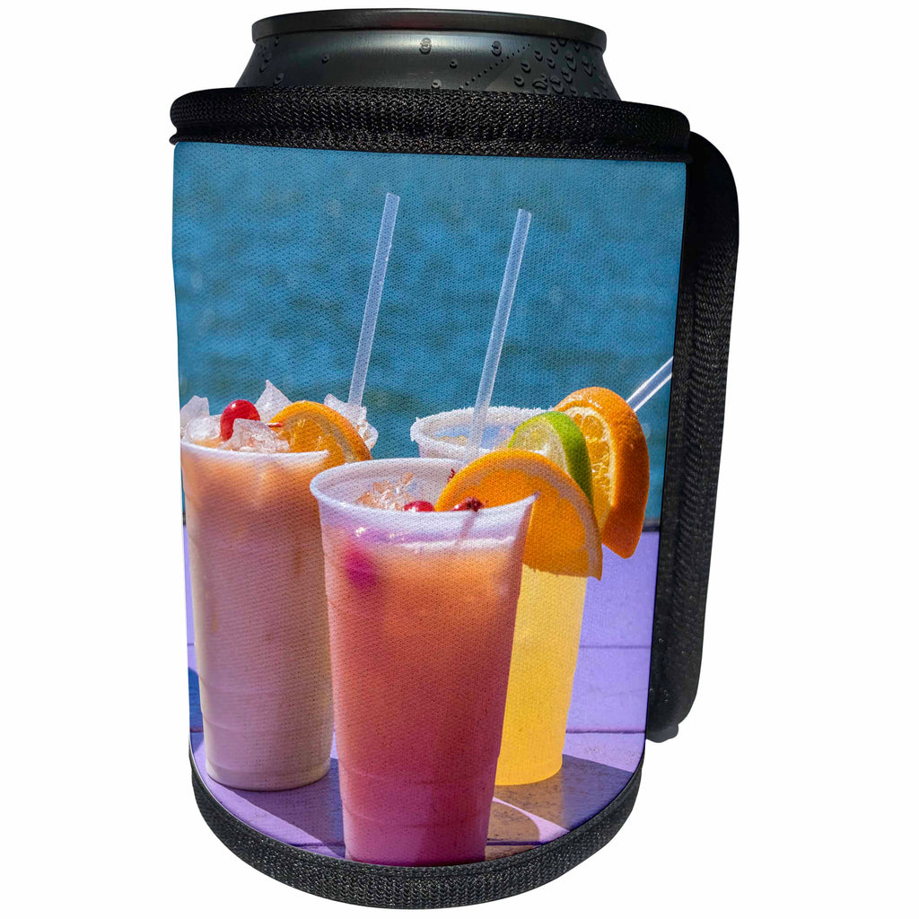 3dRose Danita Delimont - Beverages - Tropical drinks, Intracoastal waterway, Florida, Usa - Can Cooler Bottle Wrap (cc_259199)