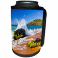 3dRose Danita Delimont - Beaches - Surf crashing on rocks at Secret Beach, Kauapea Beach, Kauai, Hawaii - Can Cooler Bottle Wrap (cc_259229)
