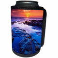 3dRose Danita Delimont - sunsets - Sunset and tide pool above the Pacific, Kailua-Kona, Hawaii - Can Cooler Bottle Wrap (cc_259235)