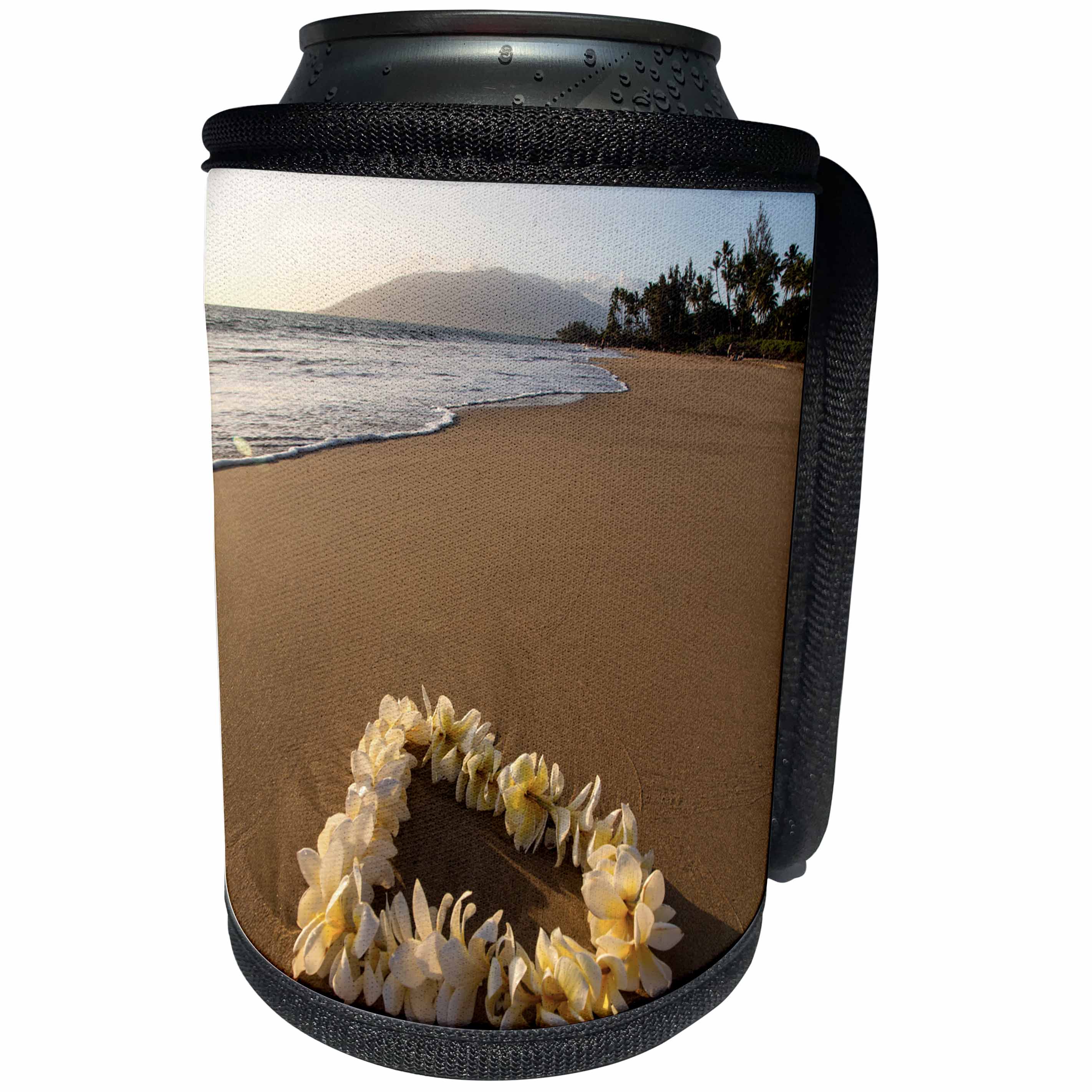 3dRose Danita Delimont - Beaches - USA, Hawaii, Maui, Lie on Kihei Beach with Reflections in Sand - Can Cooler Bottle Wrap (cc_259255)