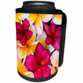3dRose Danita Delimont - Flowers - USA, Hawaii, Maui, Colorful grouping of Plumeria flowers - Can Cooler Bottle Wrap (cc_259262)