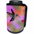 3dRose Danita Delimont - Hummingbirds - Ruby-throated Hummingbird on Cardinal Flower, Marion County, Illinois - Can Cooler Bottle Wrap (cc_259298)