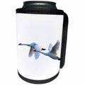 3dRose Danita Delimont - Birds - Trumpeter Swans in flight on white background, Marion Co., Illinois - Can Cooler Bottle Wrap (cc_259335)