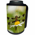 3dRose Danita Delimont - Insects - Female Blue Dasher dragonfly on daisy, Kentucky - Can Cooler Bottle Wrap (cc_259350)
