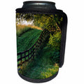 3dRose Danita Delimont - Agriculture - Farm fence at sunrise, Oldham County, Kentucky - Can Cooler Bottle Wrap (cc_259363)