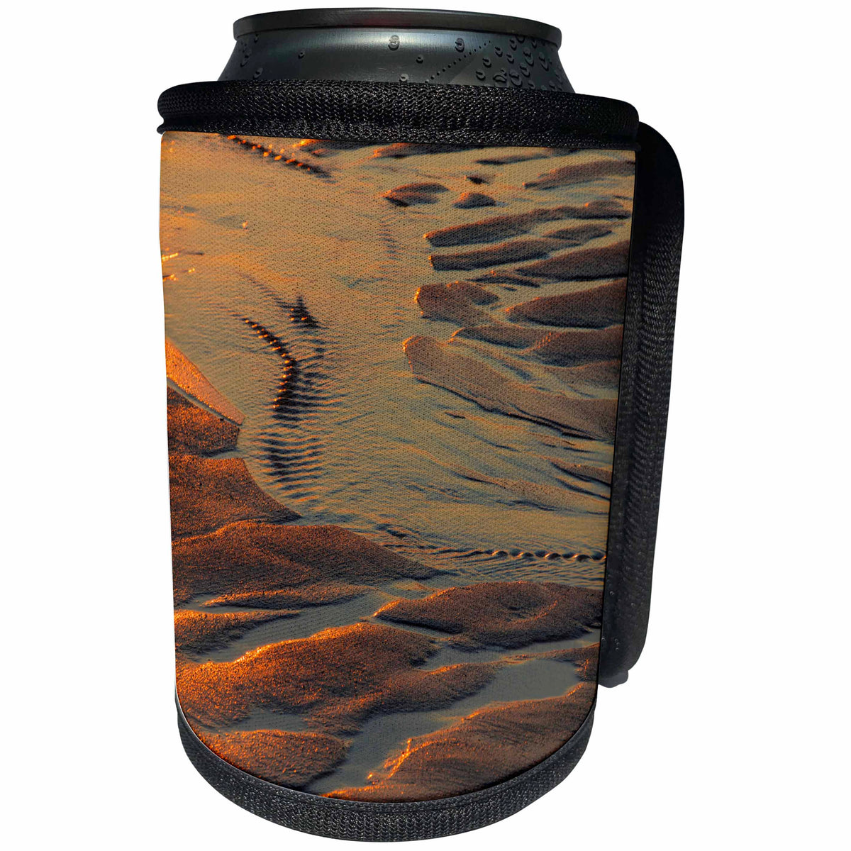 3dRose Danita Delimont - Patterns - Patterns in the sand at Coast Guard Beach. Eastham, Massachusetts. - Can Cooler Bottle Wrap (cc_259430)