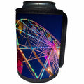 3dRose Danita Delimont - Amusement parks - Ferris Wheel at Saint Peters Fiesta, Gloucester, Massachusetts - Can Cooler Bottle Wrap (cc_259453)