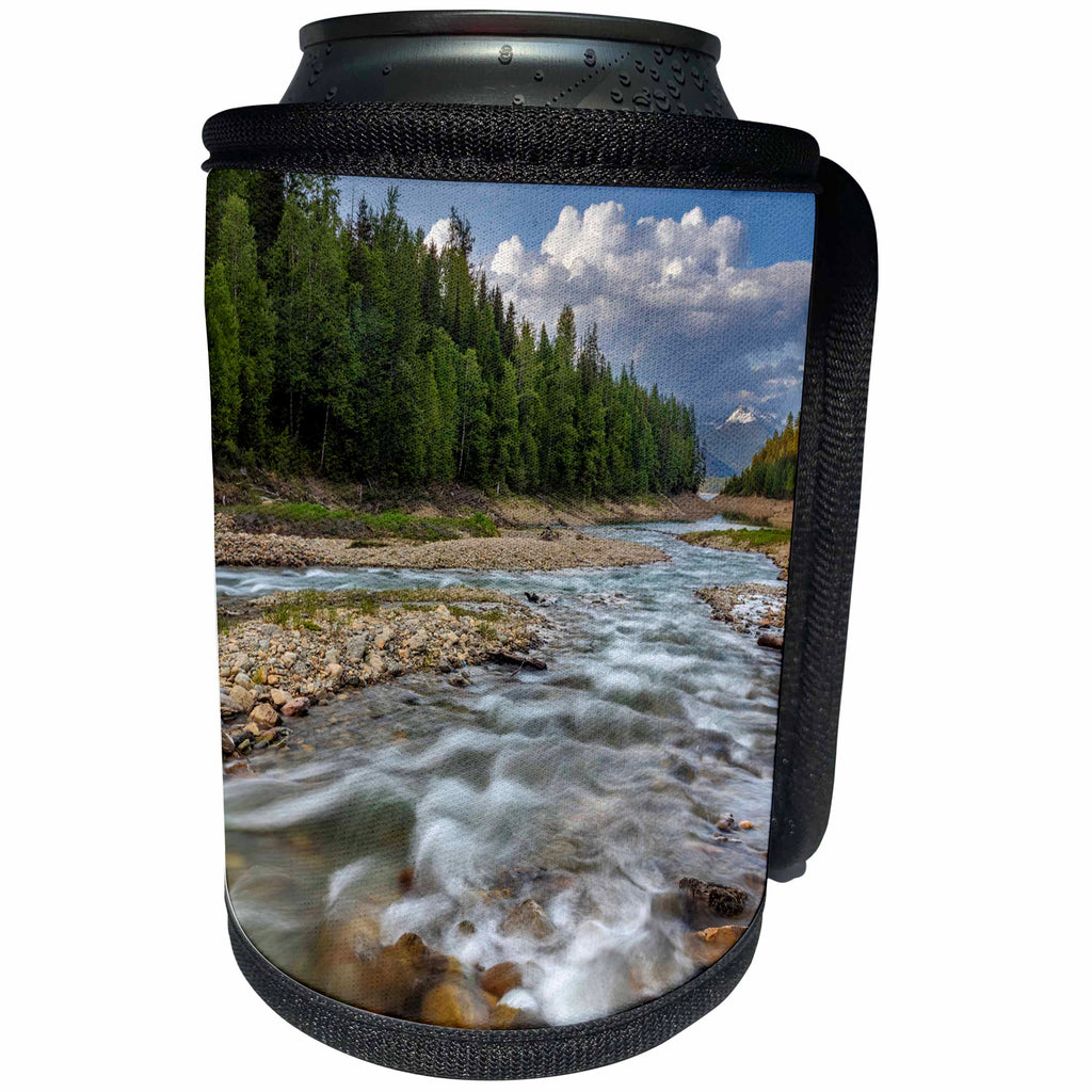 3dRose Danita Delimont - Rivers - Doris Creek runs into Hungry Horse Reservoir, Flathead NF, Montana - Can Cooler Bottle Wrap (cc_259593)