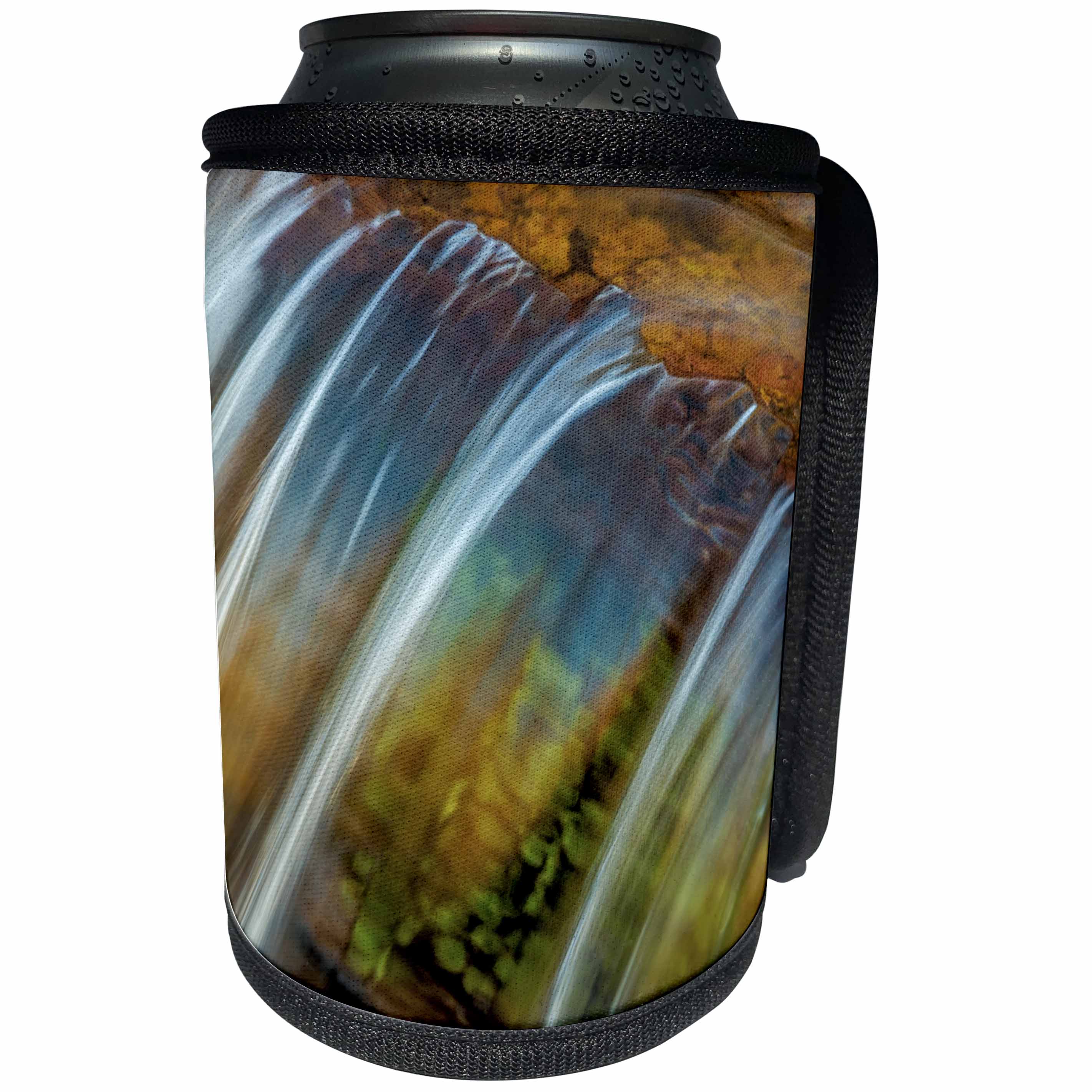 3dRose Danita Delimont - Waterfalls - Colorful cascade on Oberlin Creek, Glacier National Park, Montana, USA - Can Cooler Bottle Wrap (cc_259598)