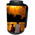 3dRose Edmond Hogge Jr Fish - Father and Son a Day on the Lakeshore - Can Cooler Bottle Wrap (cc_25961)