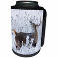 3dRose Danita Delimont - Deer - Alerted White-tail Deer Buck - Can Cooler Bottle Wrap (cc_259614)
