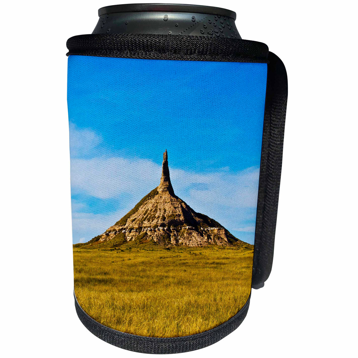 3dRose Danita Delimont - Nebraska - USA, Nebraska, Kimball, Chimney Rock National Historic Site - Can Cooler Bottle Wrap (cc_259676)
