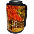 3dRose TNMGraphics Autumn - Autumn Walk Along Wooden Fence - Can Cooler Bottle Wrap (cc_25970)