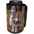 3dRose Danita Delimont - Wolves - New Jersey, Columbia, Lakota Wolf Preserve. Close-up of timber wolves. - Can Cooler Bottle Wrap (cc_259710)