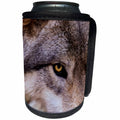 3dRose Danita Delimont - Wolves - New Jersey, Columbia. Close-up of timber wolfs head. - Can Cooler Bottle Wrap (cc_259711)