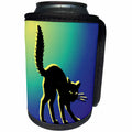 3dRose TNMGraphics Halloween - Black Cat in the Moonligjt - Can Cooler Bottle Wrap (cc_25972)