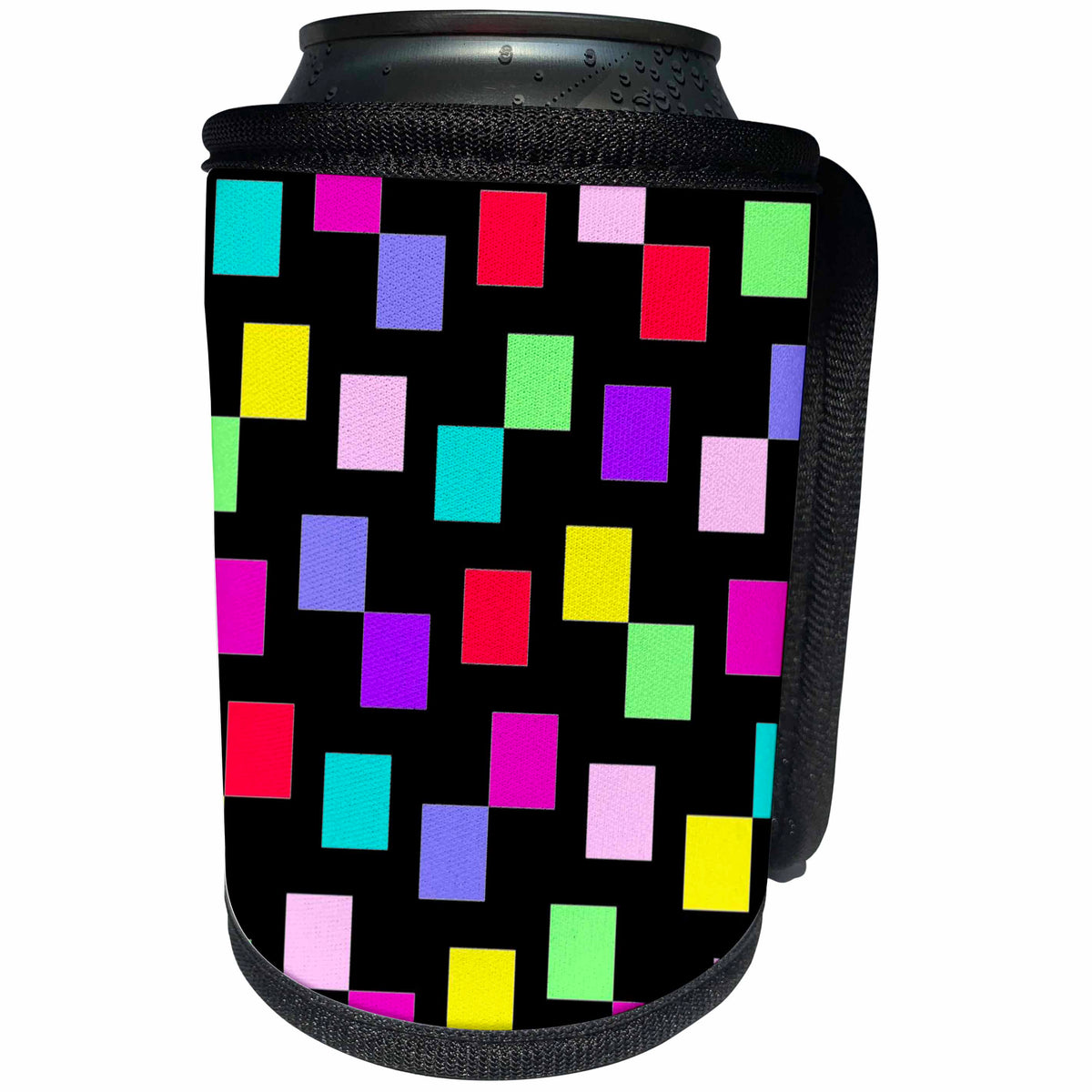 3dRose TNMGraphics Designs - Boxes of Color - Can Cooler Bottle Wrap (cc_25973)