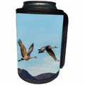 3dRose Danita Delimont - Birds - USA, New Mexico, Bosque Del Apache NWR. Two Sandhill cranes flying. - Can Cooler Bottle Wrap (cc_259732)
