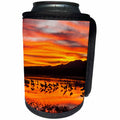 3dRose Danita Delimont - Sunrises - USA, New Mexico, Bosque Del Apache NWR. Sandhill cranes at sunrise. - Can Cooler Bottle Wrap (cc_259733)