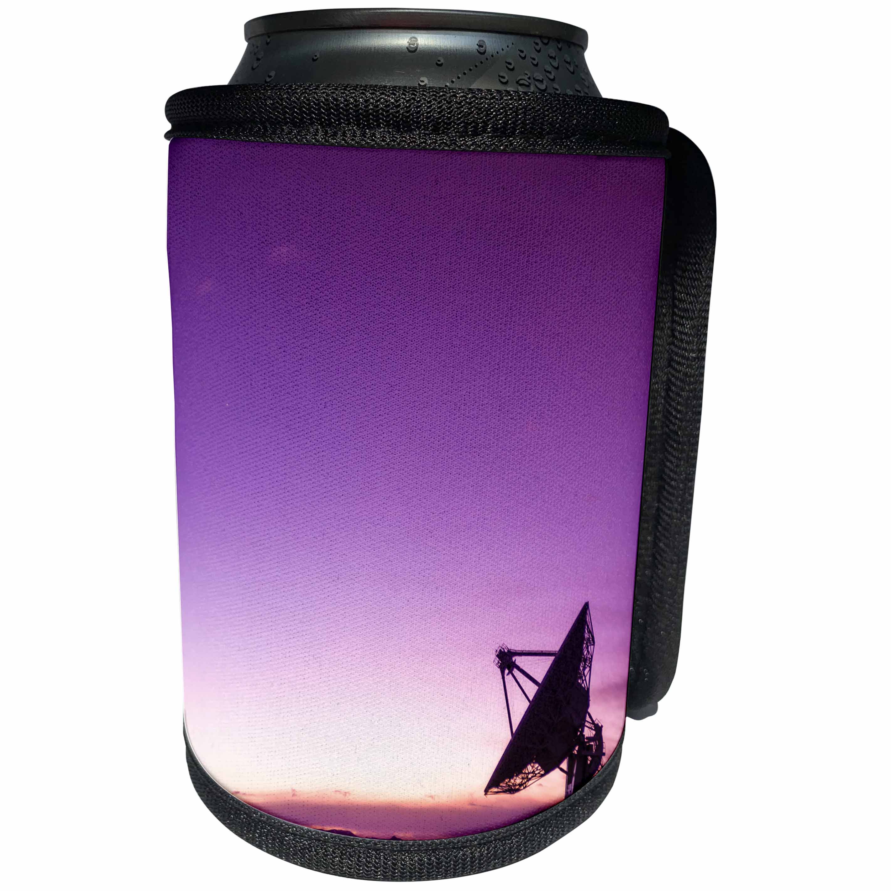 3dRose Danita Delimont - Astromony - Purple twilight over Radio telescope, Socorro, New Mexico, USA - Can Cooler Bottle Wrap (cc_259760)