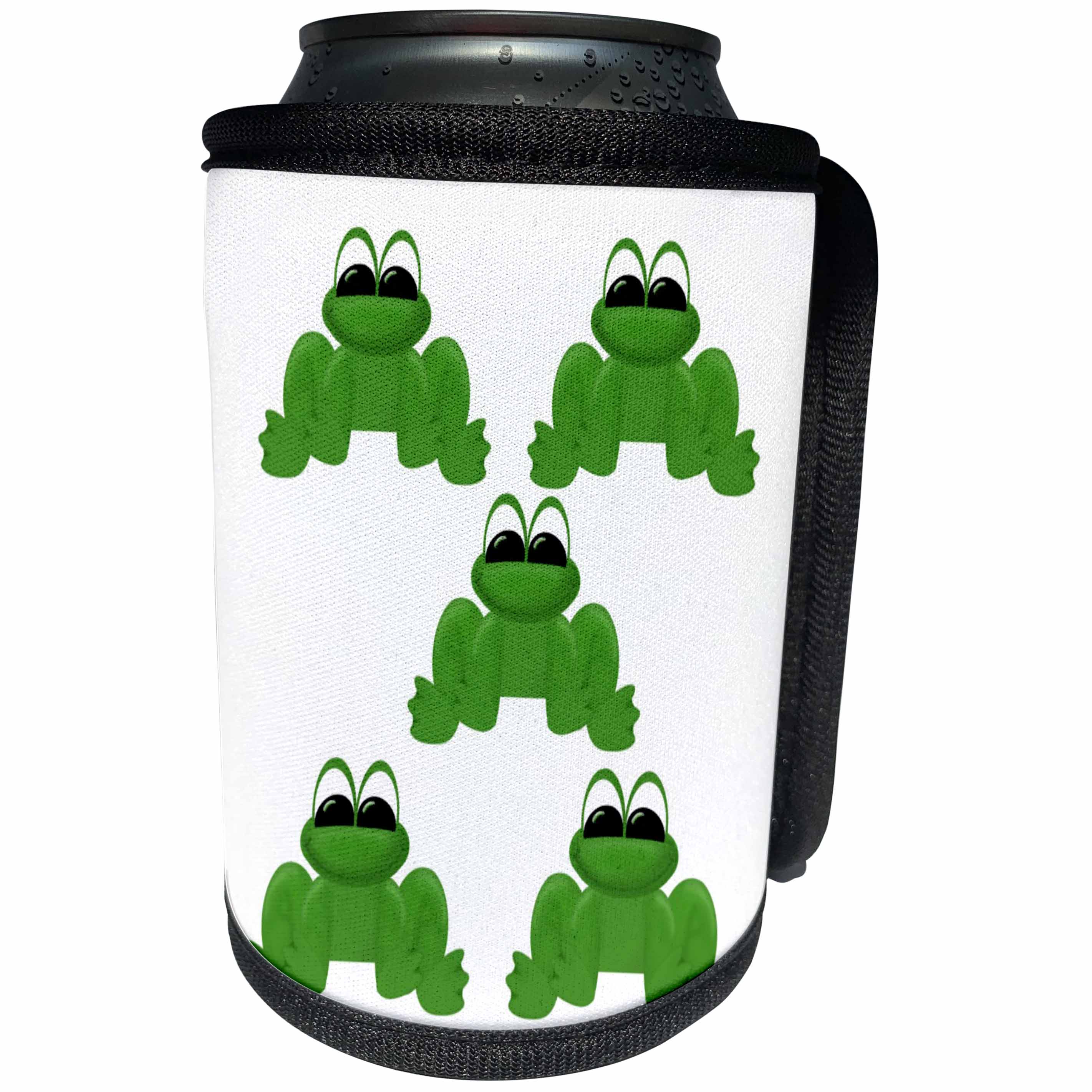 3dRose TNMGraphics Animals - Five Frogs - Can Cooler Bottle Wrap (cc_25977)