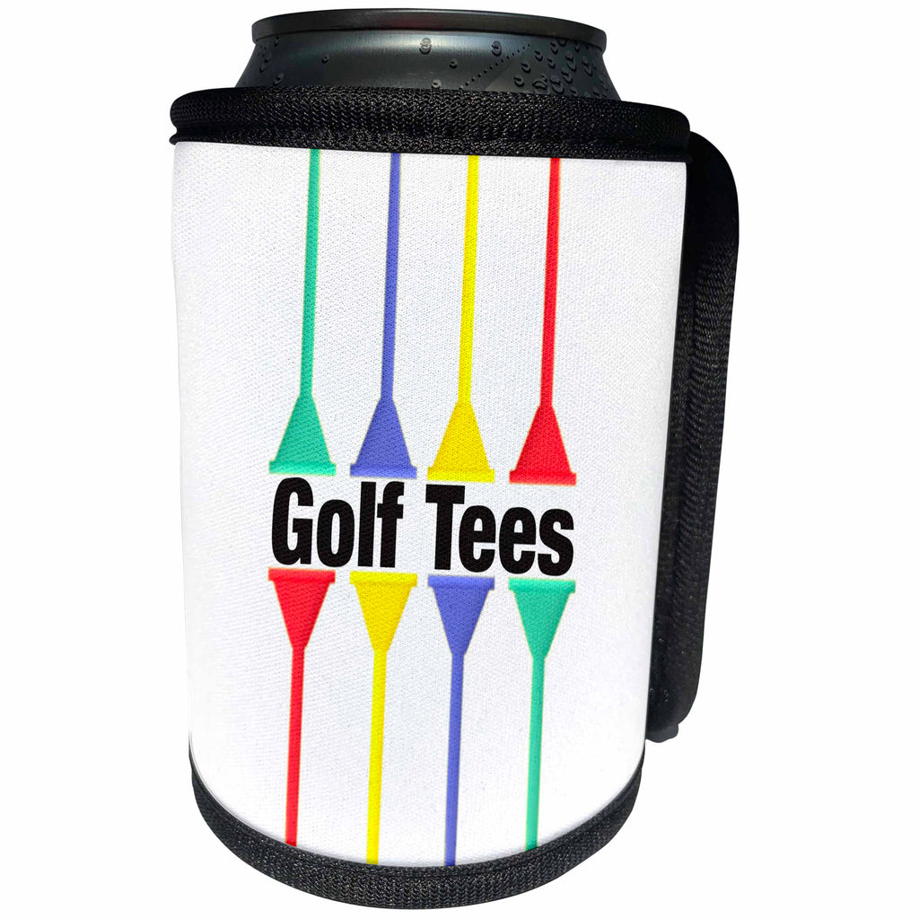 3dRose TNMGraphics Sports - Golf Tees - Can Cooler Bottle Wrap (cc_25980)