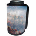 3dRose Danita Delimont - Weather - Autumn trees emerging from mist at sunrise, Blue Ridge, North Carolina - Can Cooler Bottle Wrap (cc_259800)
