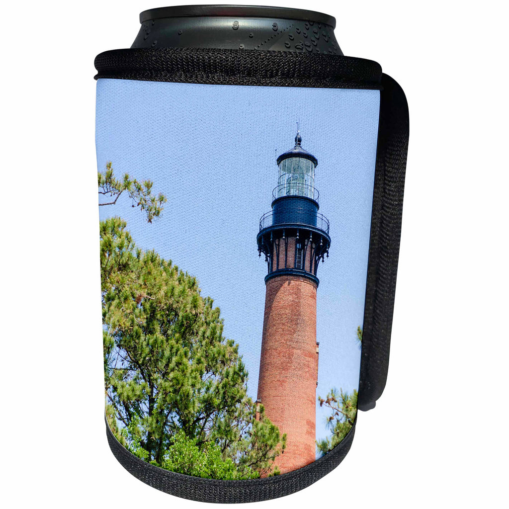 3dRose Danita Delimont - Lighthouses - Currituck Beach Lighthouse, Corolla, Outer Banks, North Carolina, USA. - Can Cooler Bottle Wrap (cc_259804)