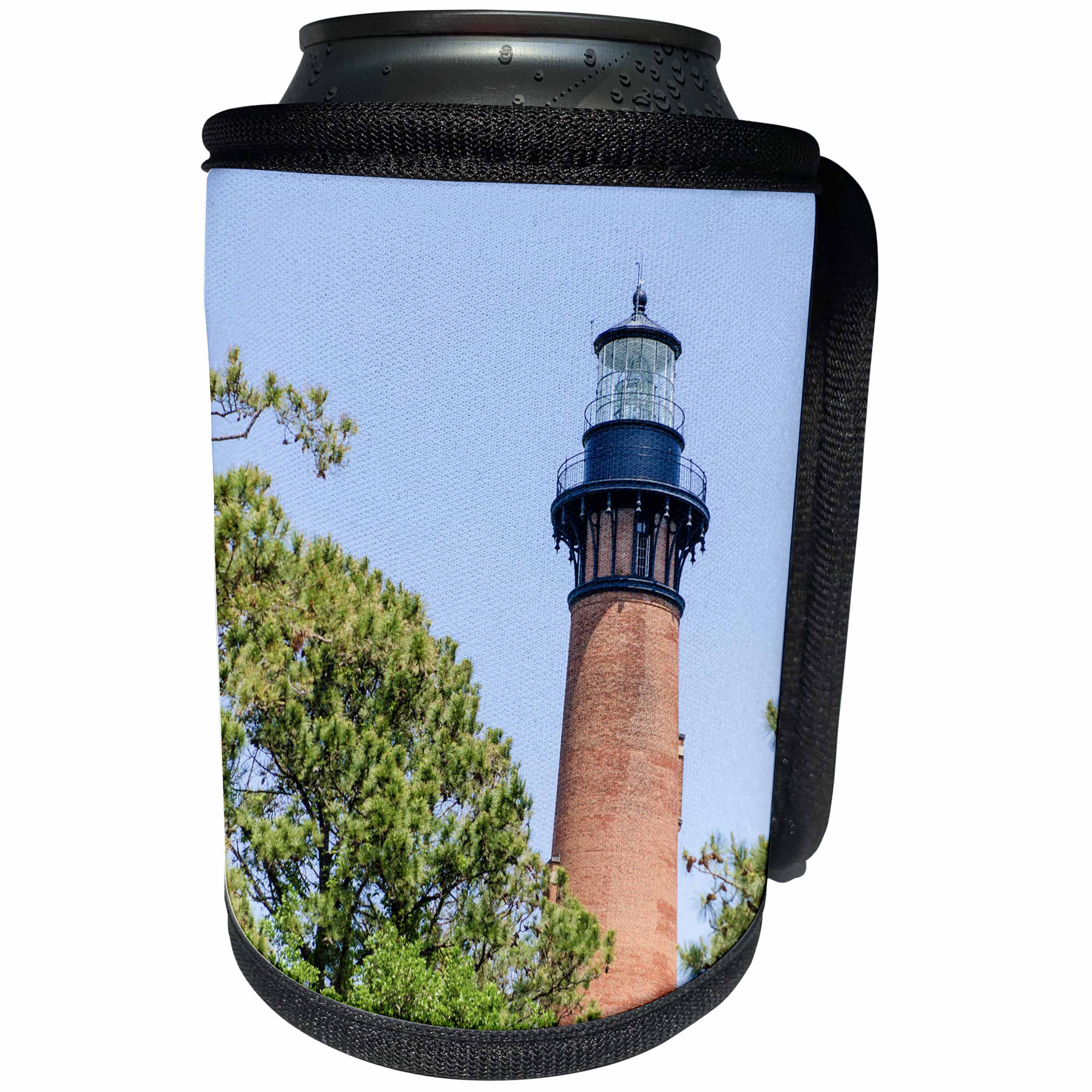 3dRose Danita Delimont - Lighthouses - Currituck Beach Lighthouse, Corolla, Outer Banks, North Carolina, USA. - Can Cooler Bottle Wrap (cc_259804)